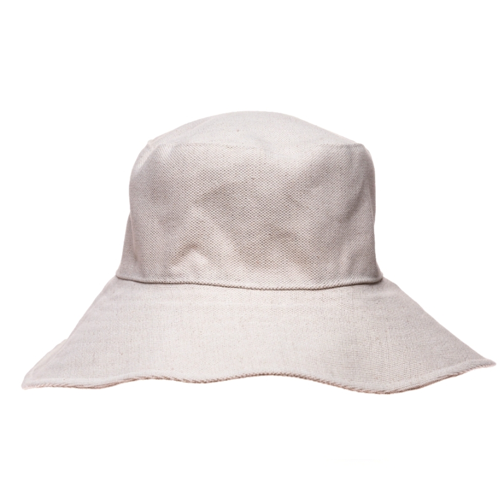 Canvas Bucket Hat In Natural One Size Flexible Wide Brim Beach Sun Safe $65